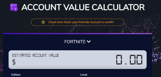 Fortnite Account Wert berechnen